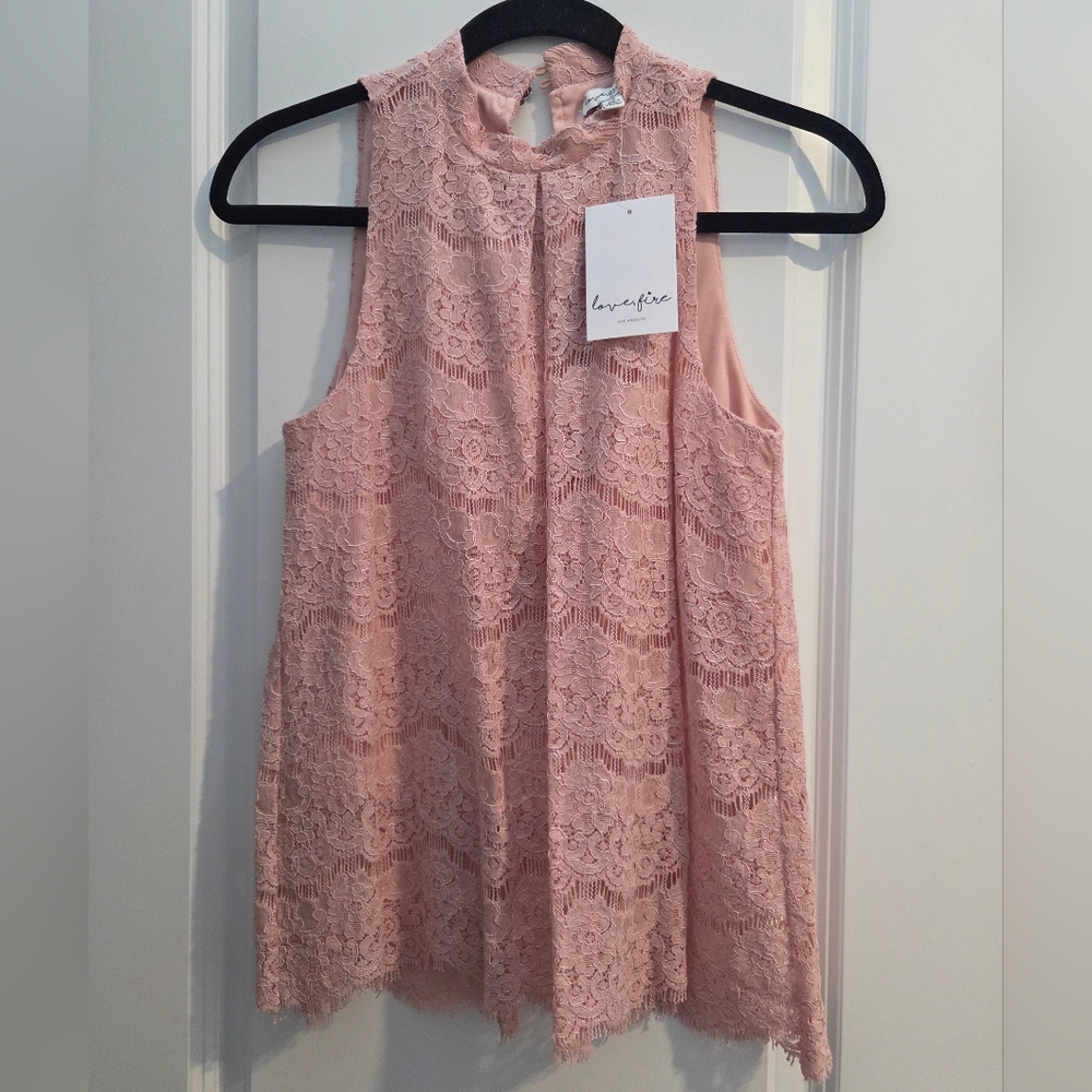 Blush Lace Halter Top